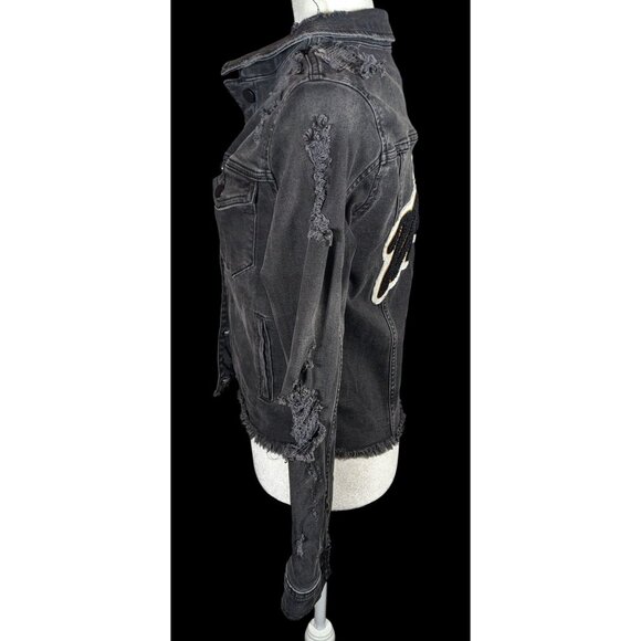 Raiine Black Distressed Denim Malibu Jacket - Picture 3 of 9